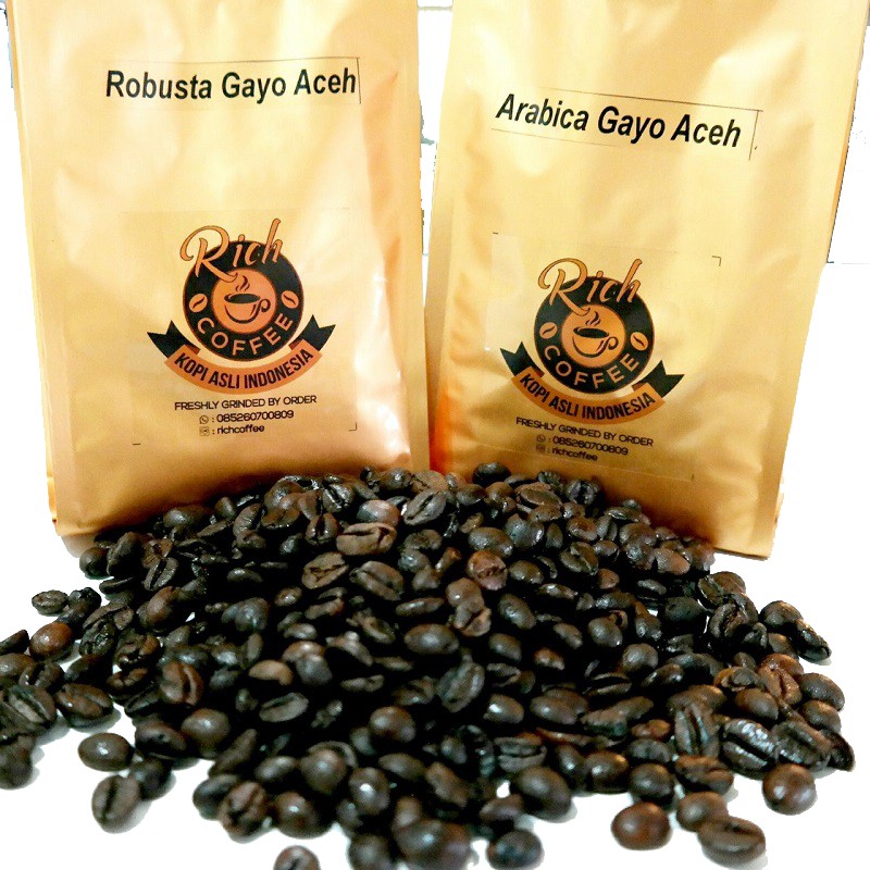 

RICH COFFEE - KOPI GAYO ACEH - FRESH KOPI BUBUK DIGILING LANGSUNG SAAT ADA PESANAN - ISI 200gr