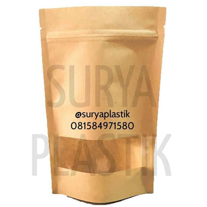

Standing Pouch Kraft 14x22 Kemasan Snack, Makanan Kering, Bubuk Kopi