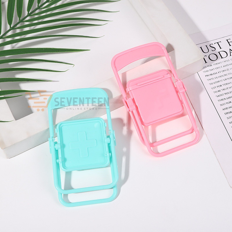 SEVENTEEN FOLDING STAND HANDPHONE MODEL KURSI MACARON SANDARAN HP KURSI LIPAT STAND AKSESORIS UNIVERSAL PAJANGAN