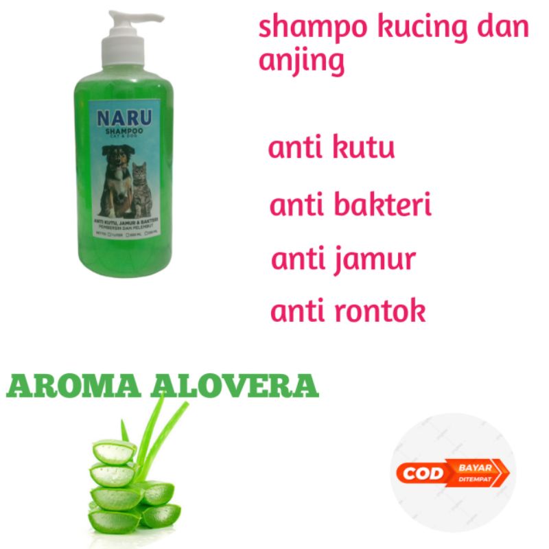 SHAMPO KUCING DAN ANJING ANTI KUTU, BAKTERI,JAMUR &amp; RONTOK NETTO 1 LITER,500 ML,250 ML