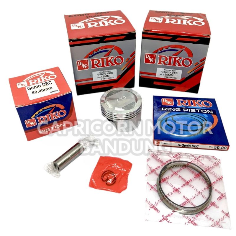 Piston Kit GENIO XB DOME ALL NEW BEAT 2020 RIKO DEC BORE UP 49 50 51 51.5 52