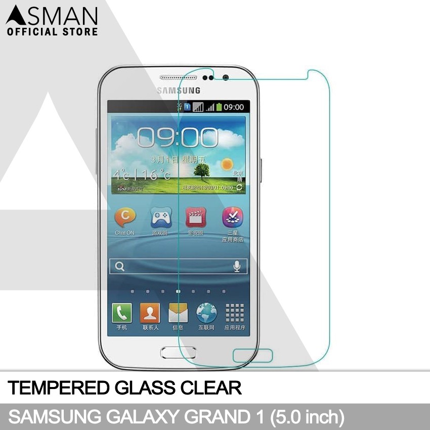Tempered Glass Samsung Galaxy Grand 1 (5.0&quot;) | Anti Gores Pelindung Layar Kaca - Bening
