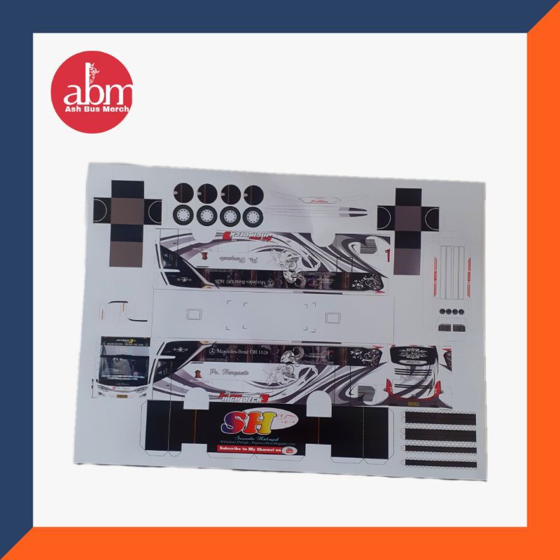 pola paper bus miniatur bus PO Haryanto Paradise Reborn