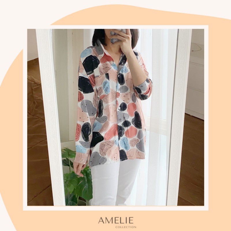 RAYON SHIRT LONGSLEEVE - kemeja oversized