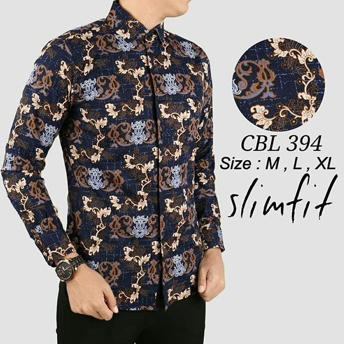 KEMEJA BATIK PRIA SLIM FIT / BAJU BATIK KOKO SLIM FIT CBL 394