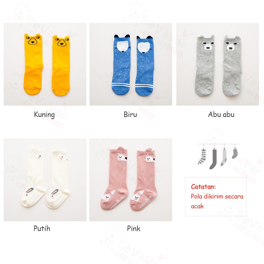 BEVAVAR  Baby Socks Kaos Kaki Anak Bayi Motif Lucu Kaus Kaki Bayi 0-2 Tahun