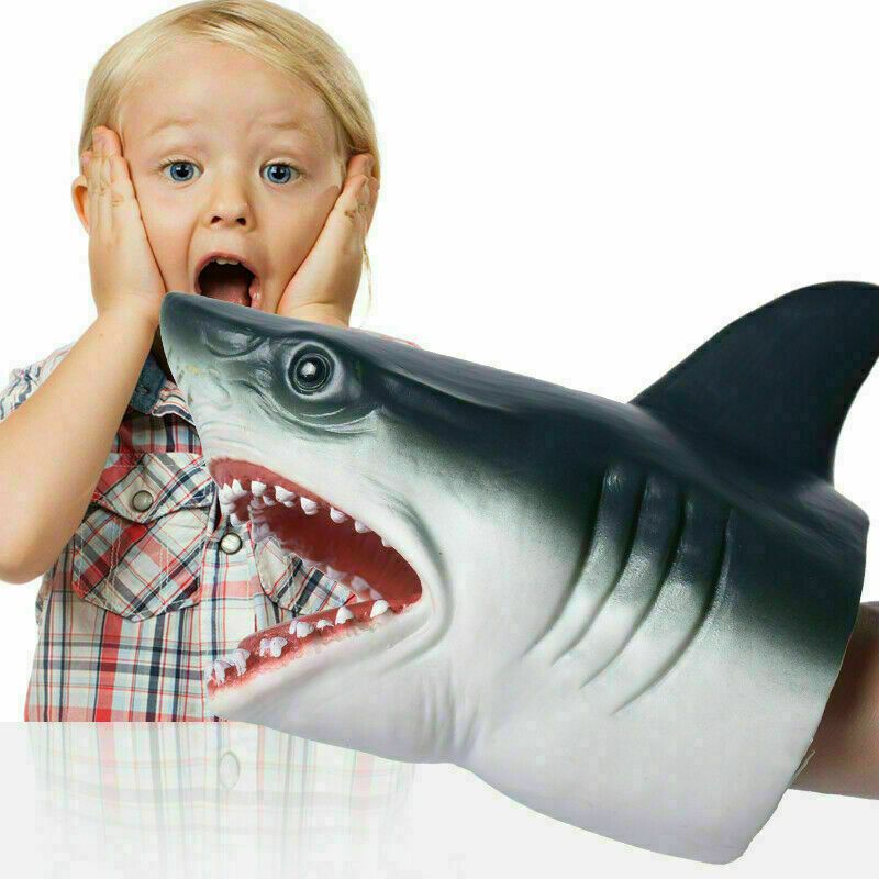 New Shark Head Hand Puppet Soft Kids Toy Gift Great Decoration Glove Funny Toys Educational toys