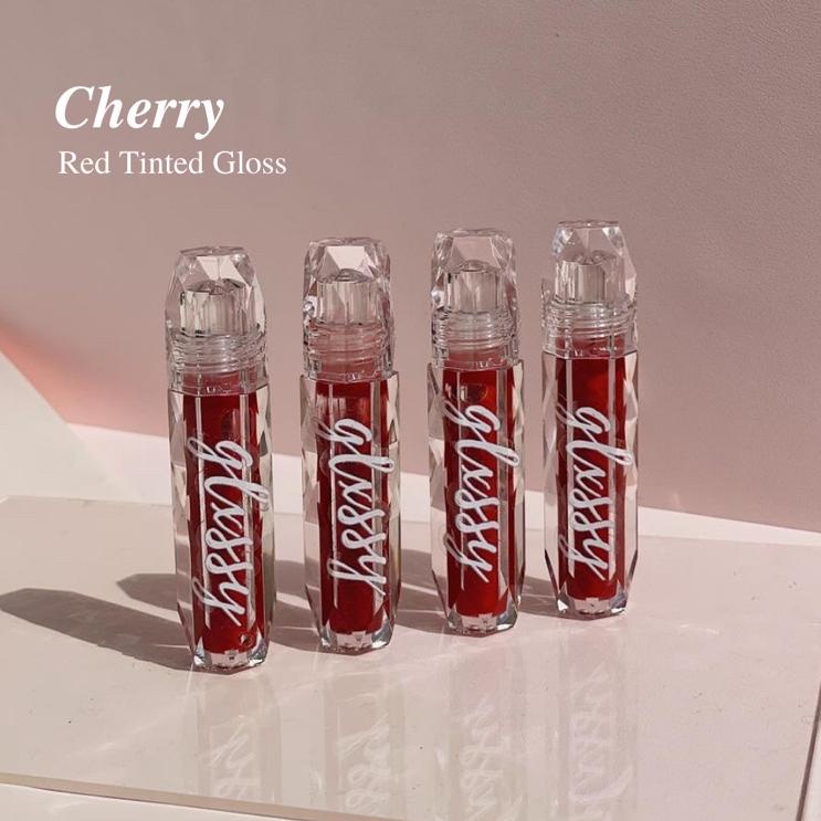 SnD01 Cherry Red Tinted Lip Gloss by Glxssy