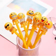 PULPEN GEL PER EMOTICON ORANGE PULPEN EMOTICON PULPEN GEL MOTIF PER EMOTICON GOYANG