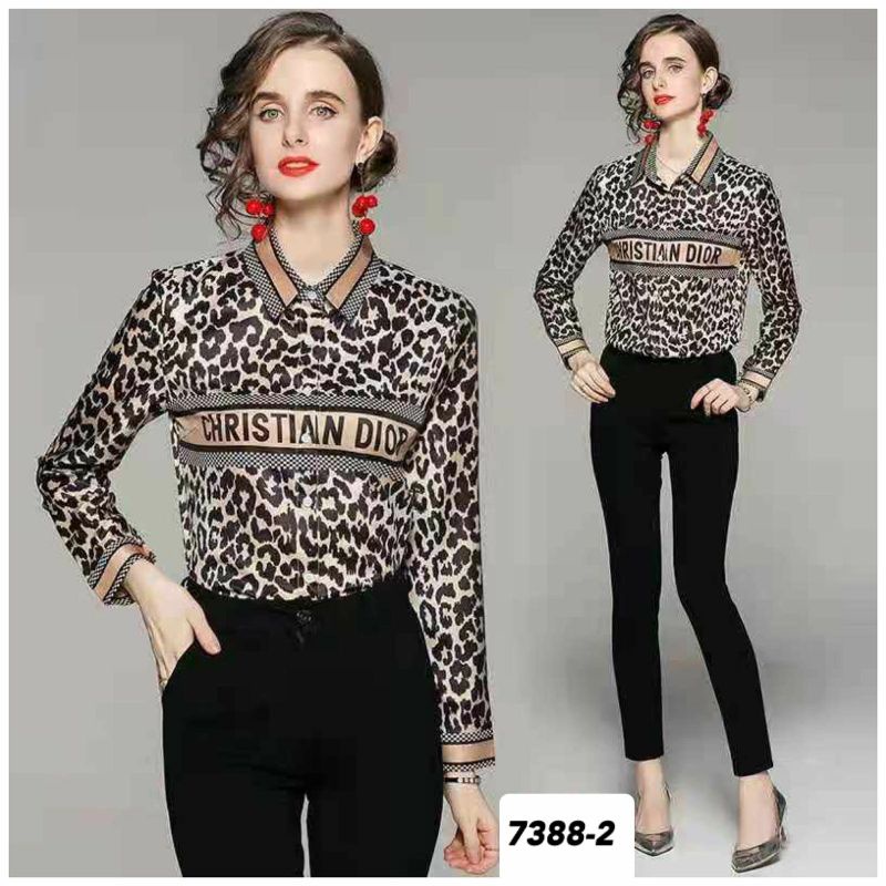 Kemeja Dior Katun Import