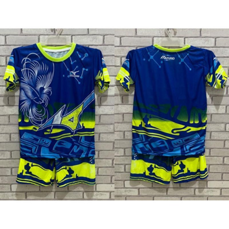 SETELAN ANAK MIZUNO SPORT BOLA VOLLY PRINTING MURAH