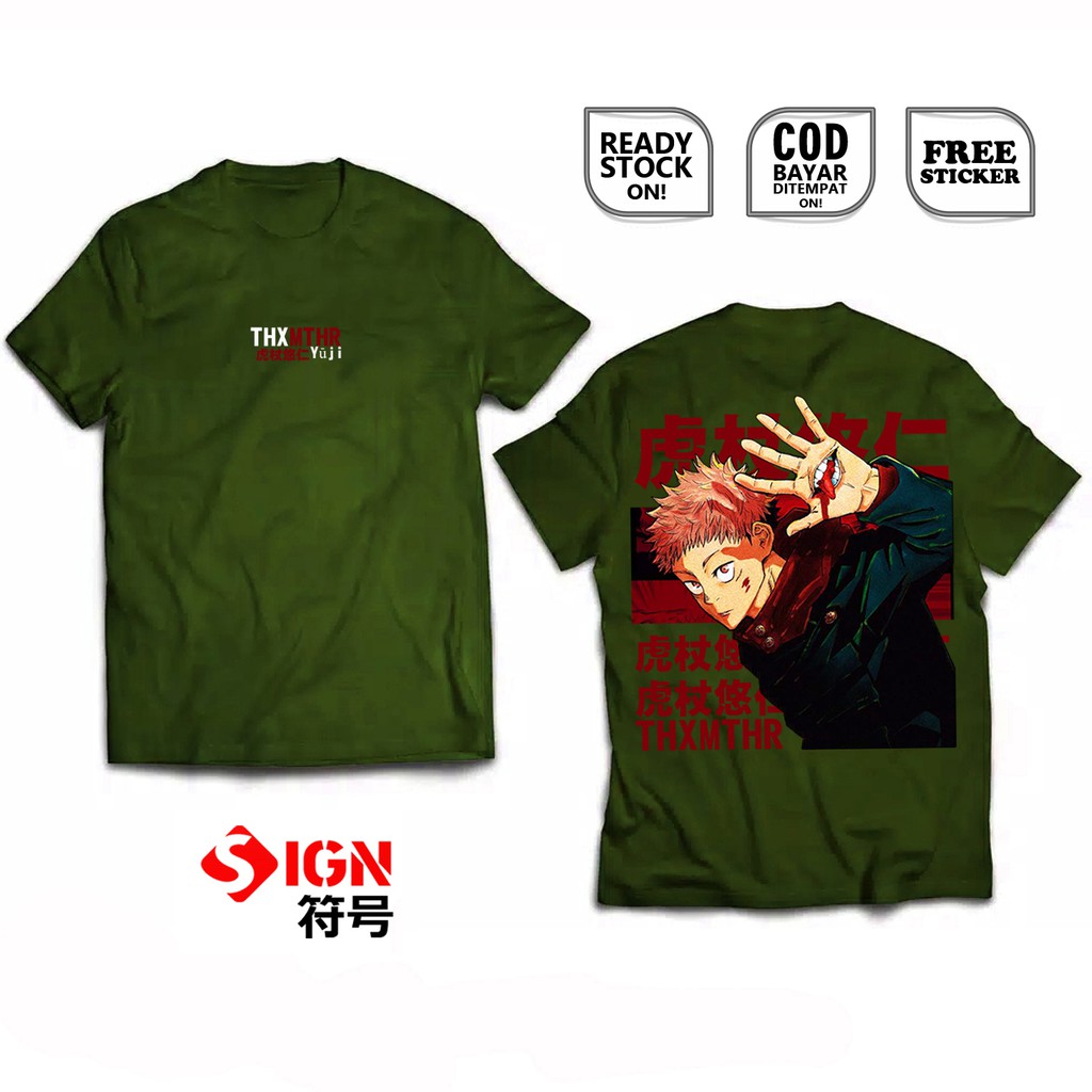 KAOS YUJI ITADORI JUJUTSU KAISEN WASUKE ANIME MANGA BAJU JEPANG SATORU GOJO SHOKO LEIRI KIYOTAKA SC