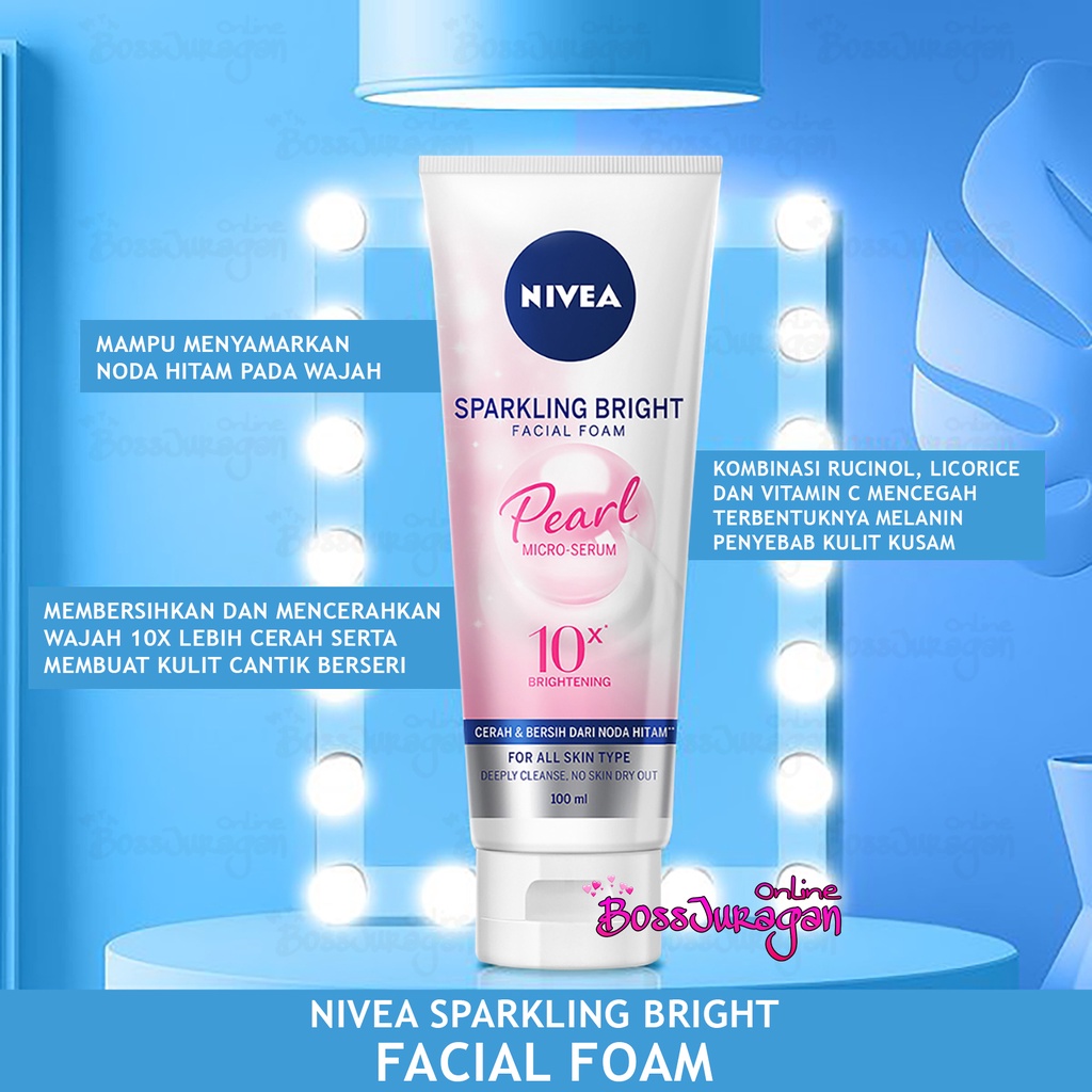 (BOSS) NIVEA Sparkling Bright Pearl Facial Foam 100ml