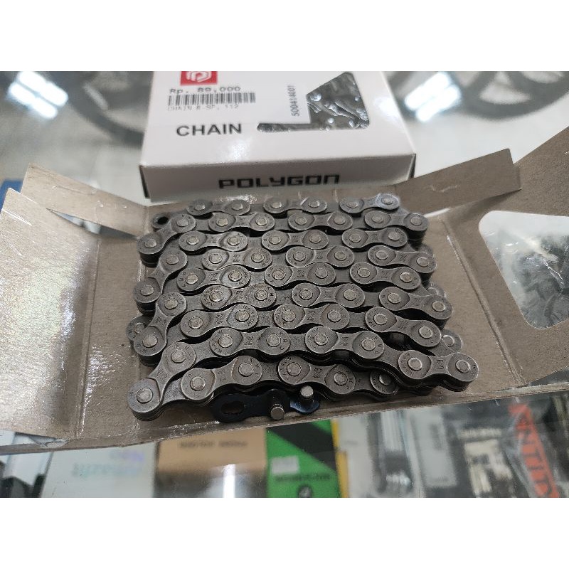 Rantai Polygon 8 Speed - Rantai Sepeda 8 Speed - Chain 8 Speed - Rantai KMC 8 Speed + Link