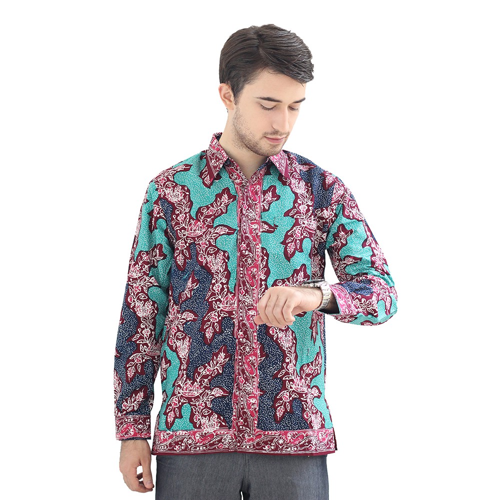 Model baju batik pria Durian Pecah Jambi L2