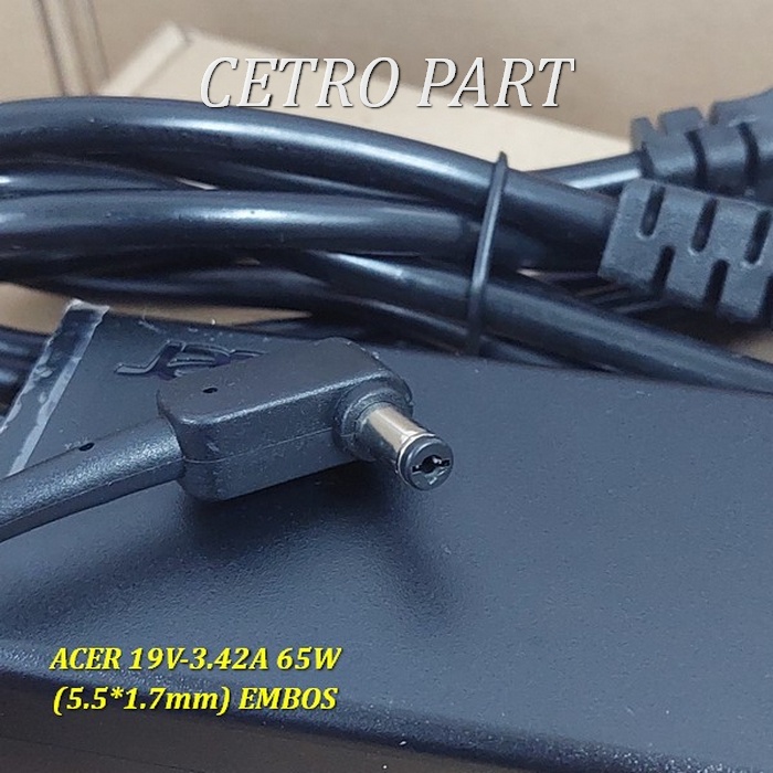 Adaptor Charger Laptop Acer Aspire 19v - 3.42a 65W DC 5.5*1.7MM Model EMbos -NEW