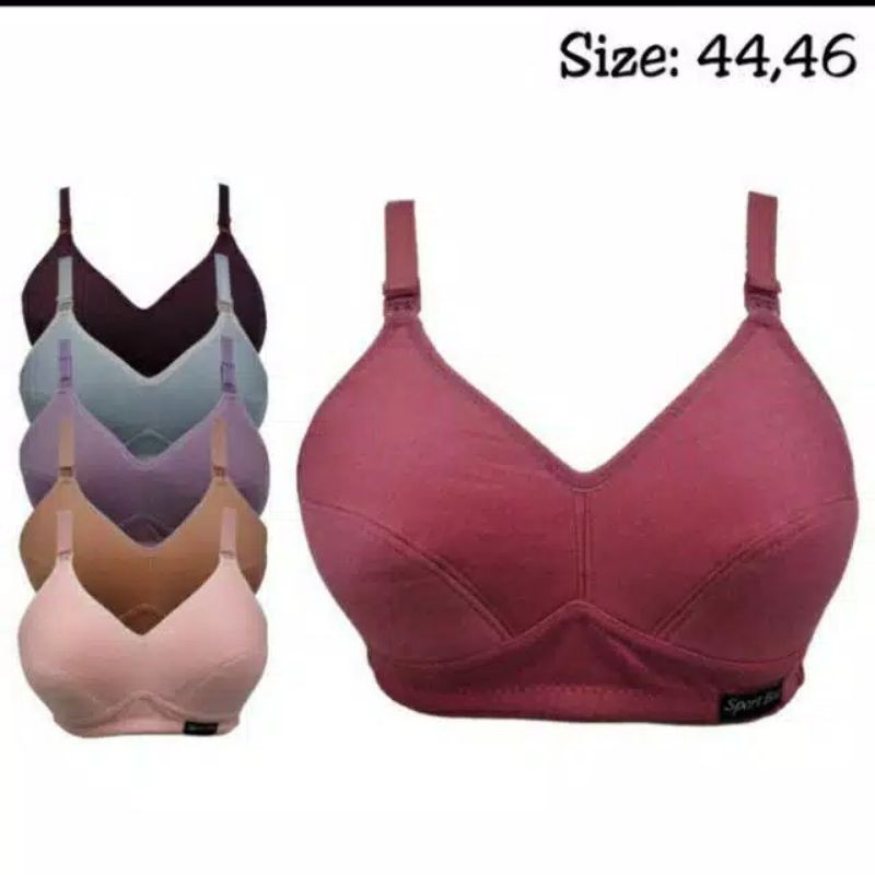 bh jumbo super jumbo bra jumbo tanpa busa tanpa kawat 44-46