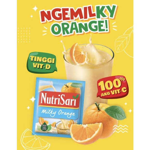 

NUTRISARI - MILKY ORANGE (1 renceng= 10)