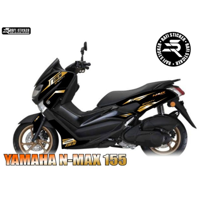 Striping Nmax 155 Old Variasi-Sticker Variasi Body Motor Yamaha Nmax Gold