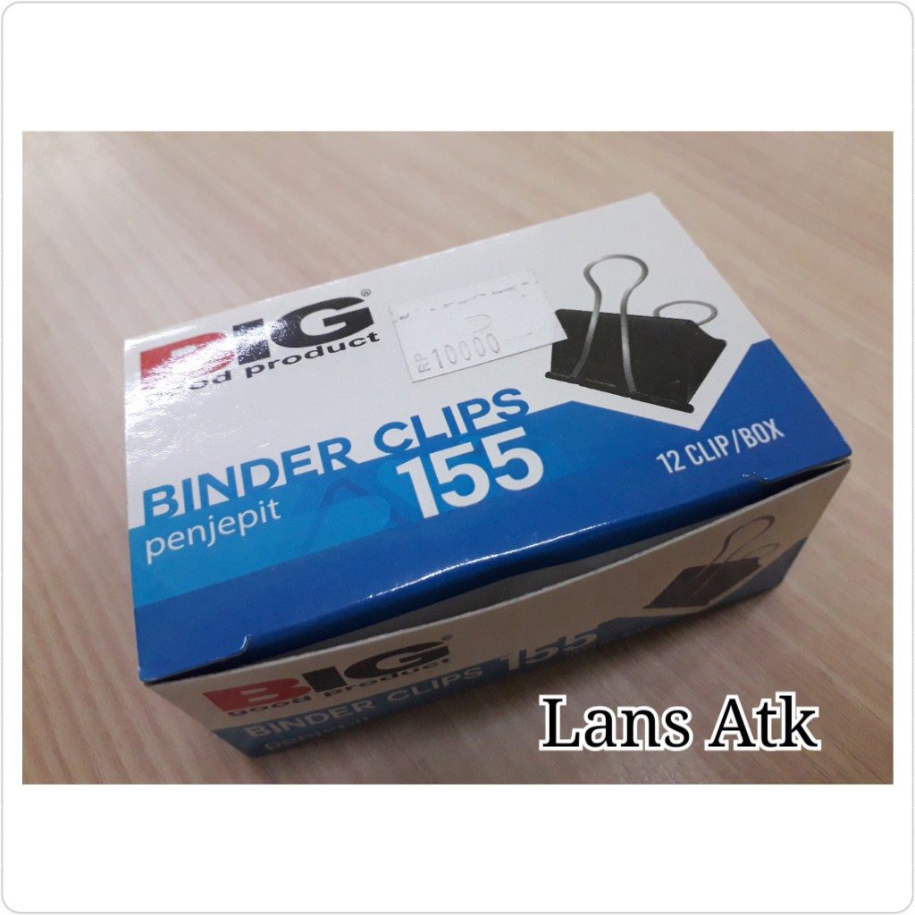 

BINDER CLIP BIG 155/PAPER CLIP/CLIP KERTAS 12 Clip/Box