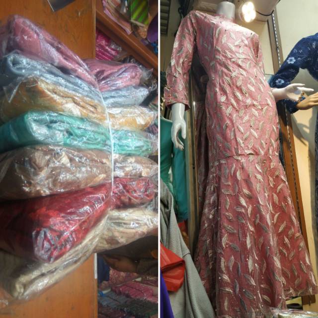 Gamis pesta duyung all size Tile mewah