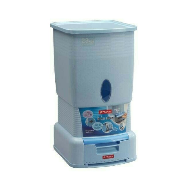Tempat beras Vella rice box 23 kg Lion Star RB-12 Murah Surabaya