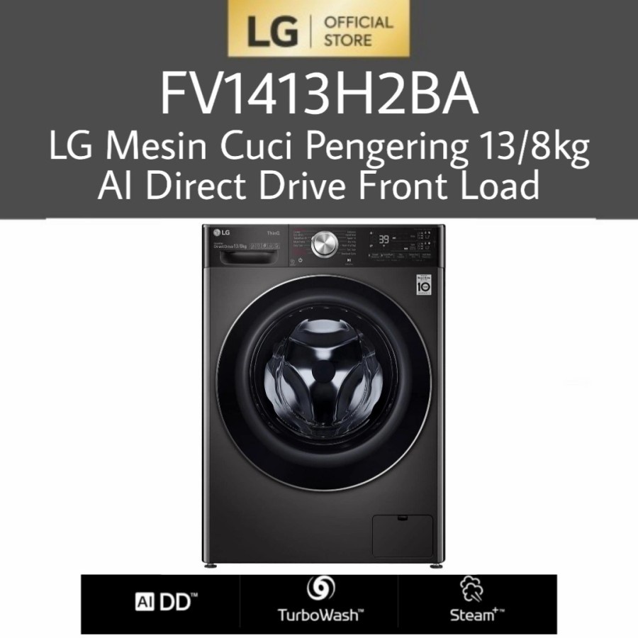 LG FV1413H2BA Mesin Cuci + Pengering 13/8kg AI Direct Drive Front Load