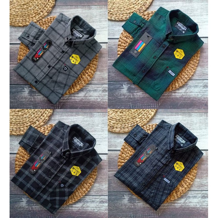 KEMEJA FLANEL LENGAN PANJANG PRIA ORIGINAL KUALITAS PREMIUM MURAH BERKUALITAS KEMEJA HURLEY