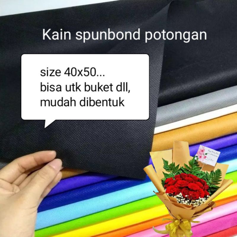 

(40x50cm) Kain spunbond buket potongan untuk hiasan umbul2 florist buket bunga