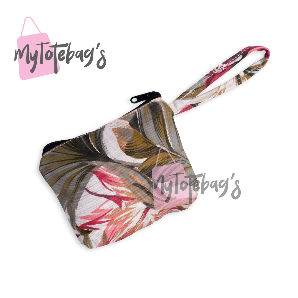 DOM (Dompet HP/Kosmetik/Uang) "ini Dompet Kecil sis ya, dilihat Sizenya Dulu" Bunga Merah