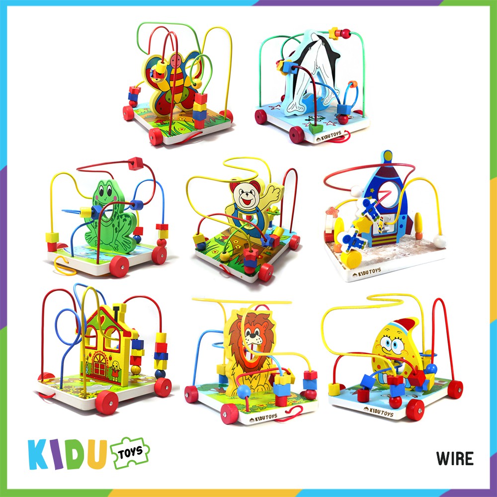 Mainan Anak Edukasi Motorik Kayu Edukatif / Mainan Wire Alur / Mainan Wire Anak Games Kidu Toys