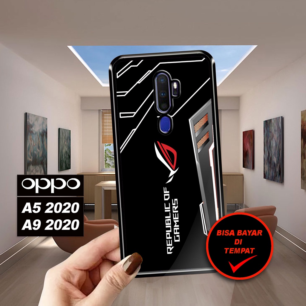 SRC - Case OPPO A5 2020 A9 2020 Motif ROG Game Sport Casing Hardcase Premium Glossy 2D Terbaru Soft 