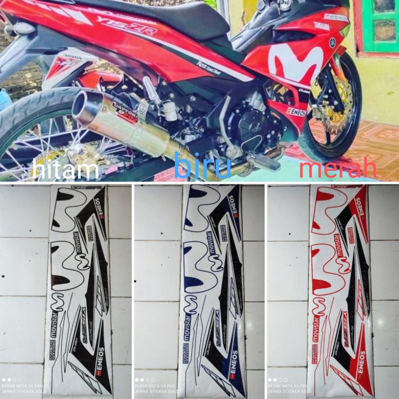 (COD) striping variasi decal mx king movistar putih