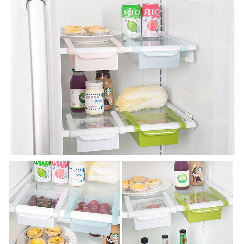 Kulkas Organizer Storage Box Laci Kulkas Sliding Rack LD79