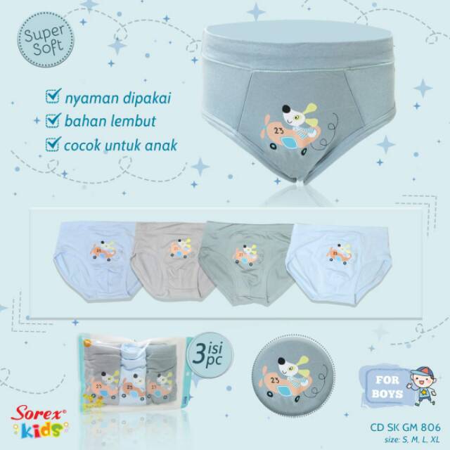 CELANA DALAM ANAK PRIA SEGITIGA SOREX GM806
