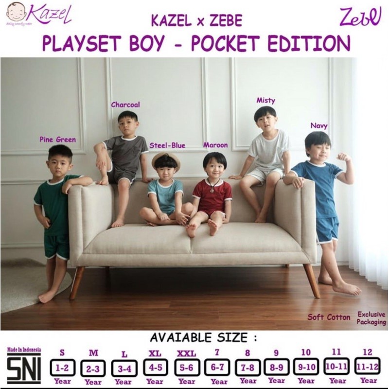 ZEBE Kazel Playset Boy - Pocket Edition / Setelan Anak