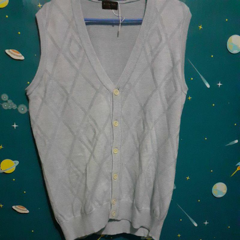 Argyle vest baby blue