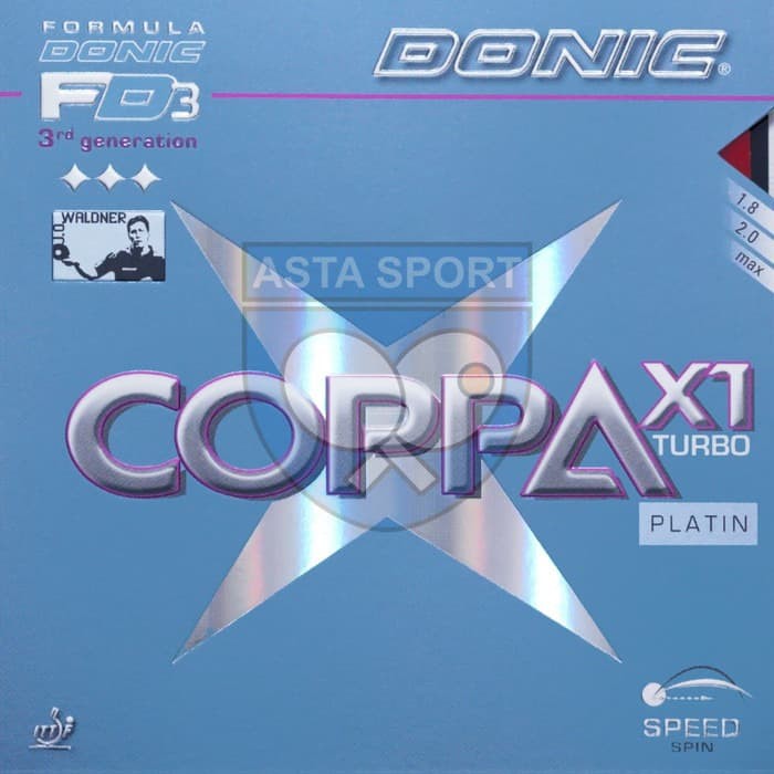 Donic Coppa X1 Turbo Platin / karet bet pingpong