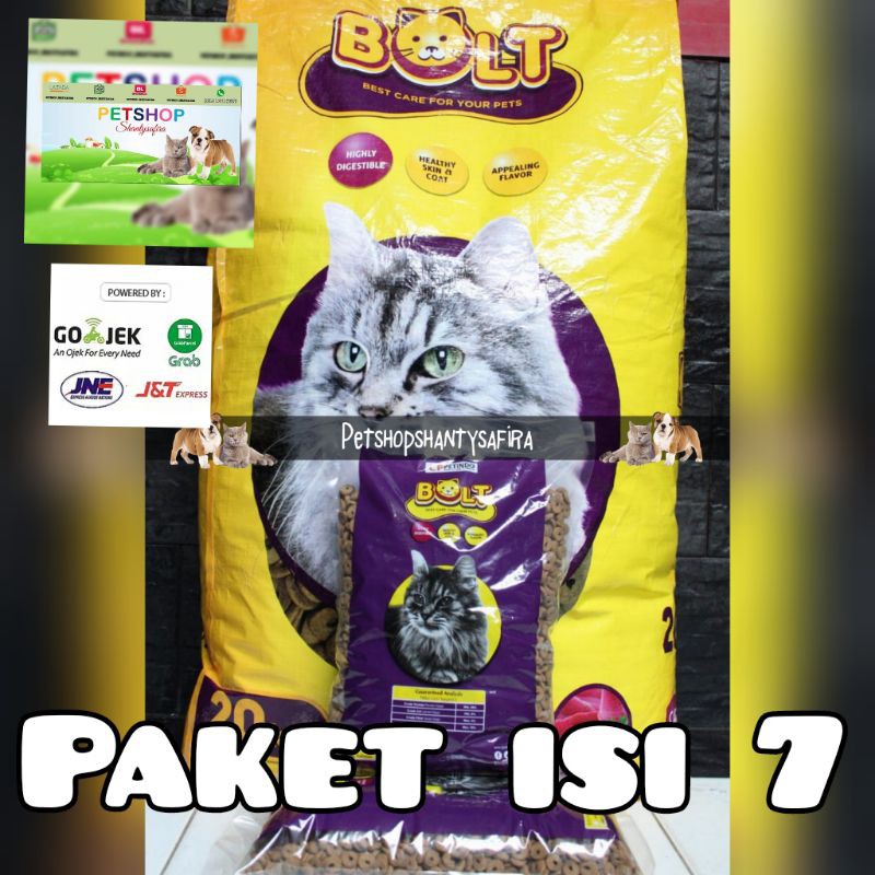 MAKANAN KUCING BOLT IKAN / DONAT / SALMON ISI 7