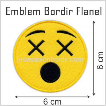 Emblem Bordir Flanel Emoji5