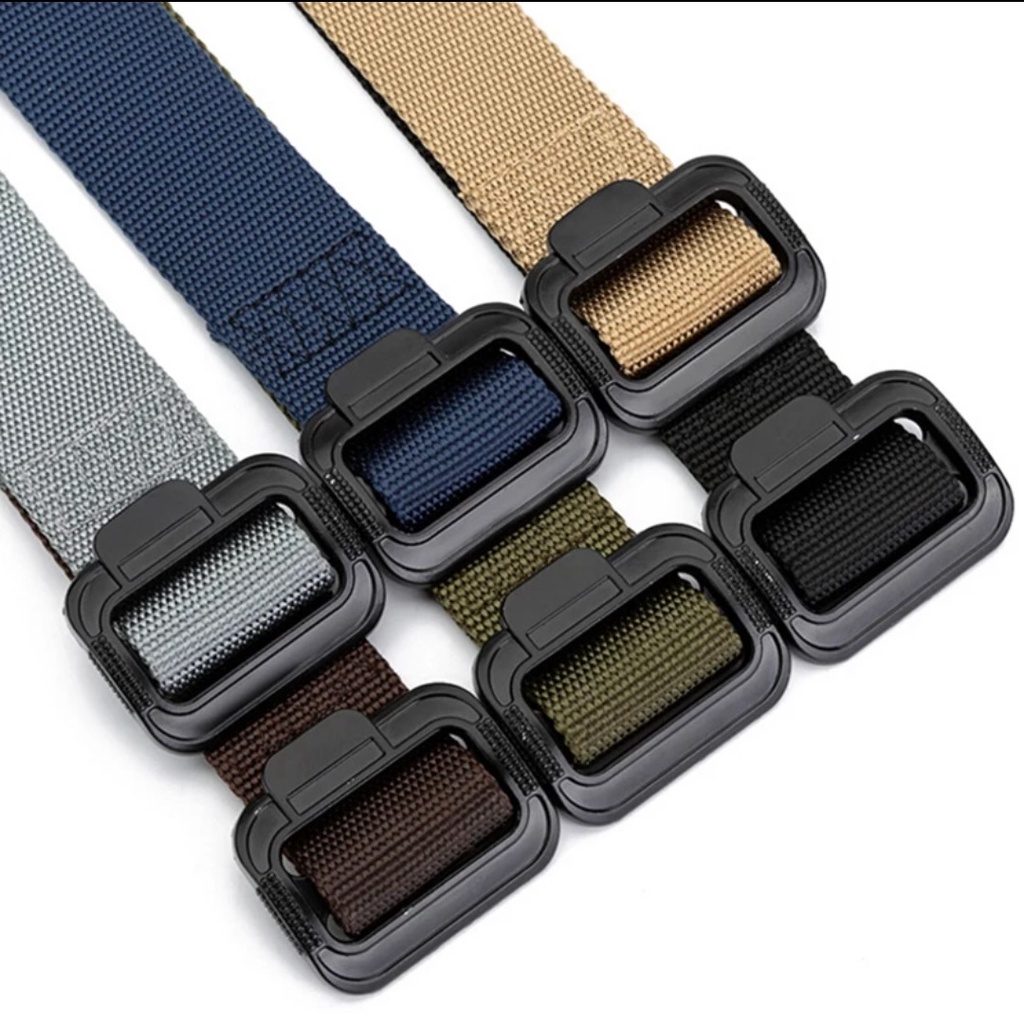 Ikat Pinggang Pria Sabuk Nylon Tactical Gesper Coating Men belt S036
