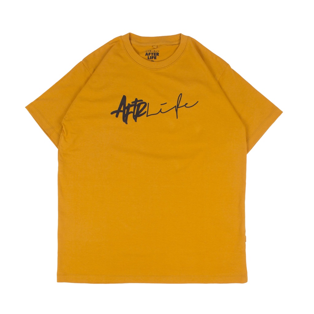 AFTERLIFE - Tshirt Unterschrift Mustard | 21047B