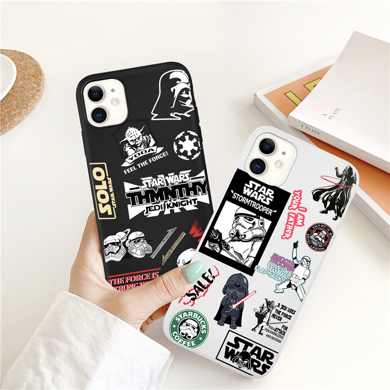 Treding Desing Cartoon Star Wars Pattern Matte Soft CASE IPhone 12 12Pro 12Promax 11 11Pro 11ProMax 6 6s 7 8 X XS XR XSMAX SE(2020)-4