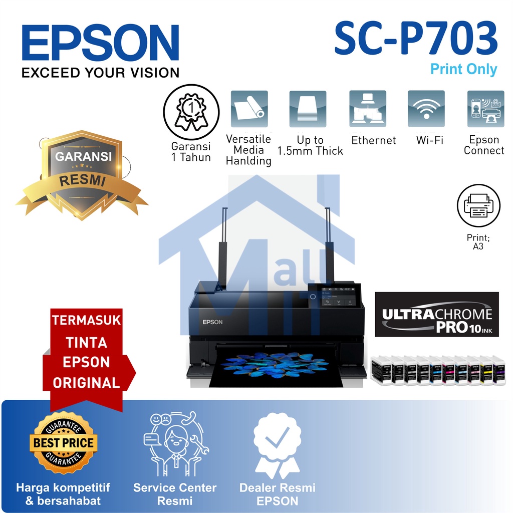 Printer Foto Epson P703 SC-P703 SCP703 Pigment 13 Inci peganti P607