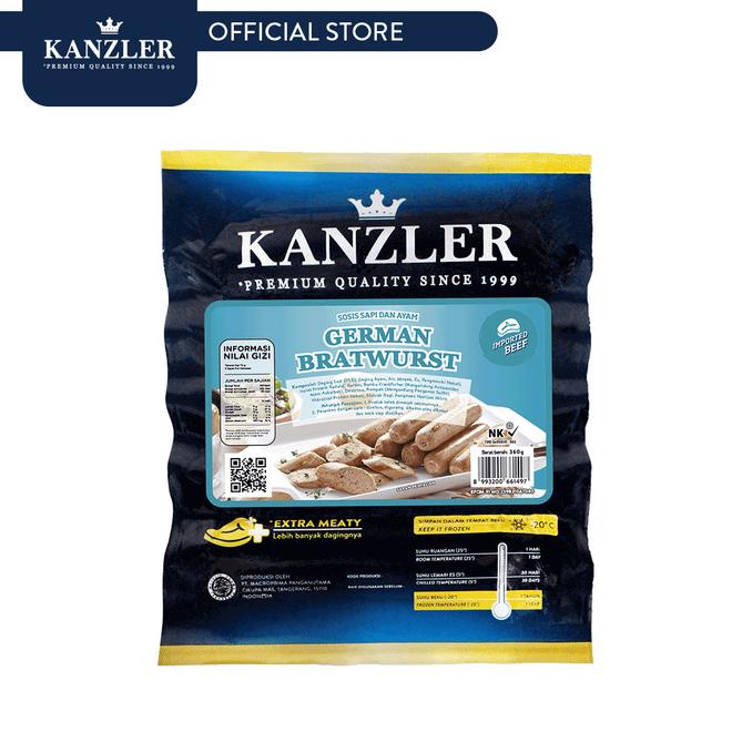 

MAKANAN BEKU / 1 PACK - KANZLER GERMAN BRATWURST 360GR NON COD