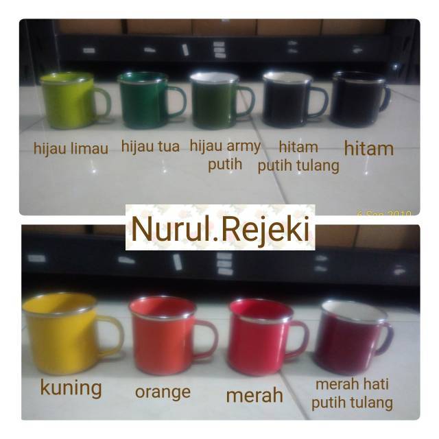 Gelas / cangkir enamel 9 cm