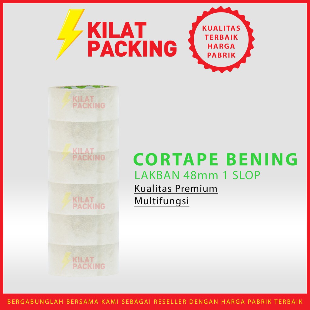 

ATH Lakban Cortape BENING 48 mm x 90 yard Murah Per Selop
