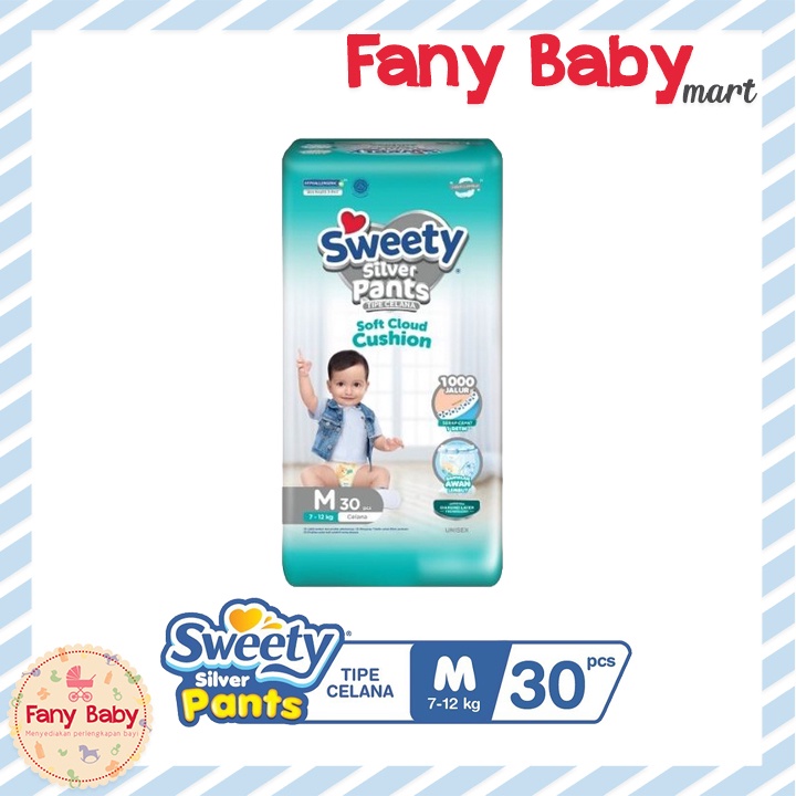 SWEETY SILVER PANTS M30 - POPOK CELANA