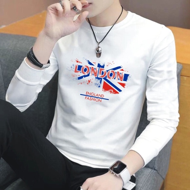 BAJU KAOS PRIA COWOK LENGAN PANJANG LONDON FASHION KEKINIAN PREMIUM