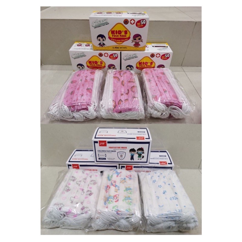 masker anak 3ply 1 dus